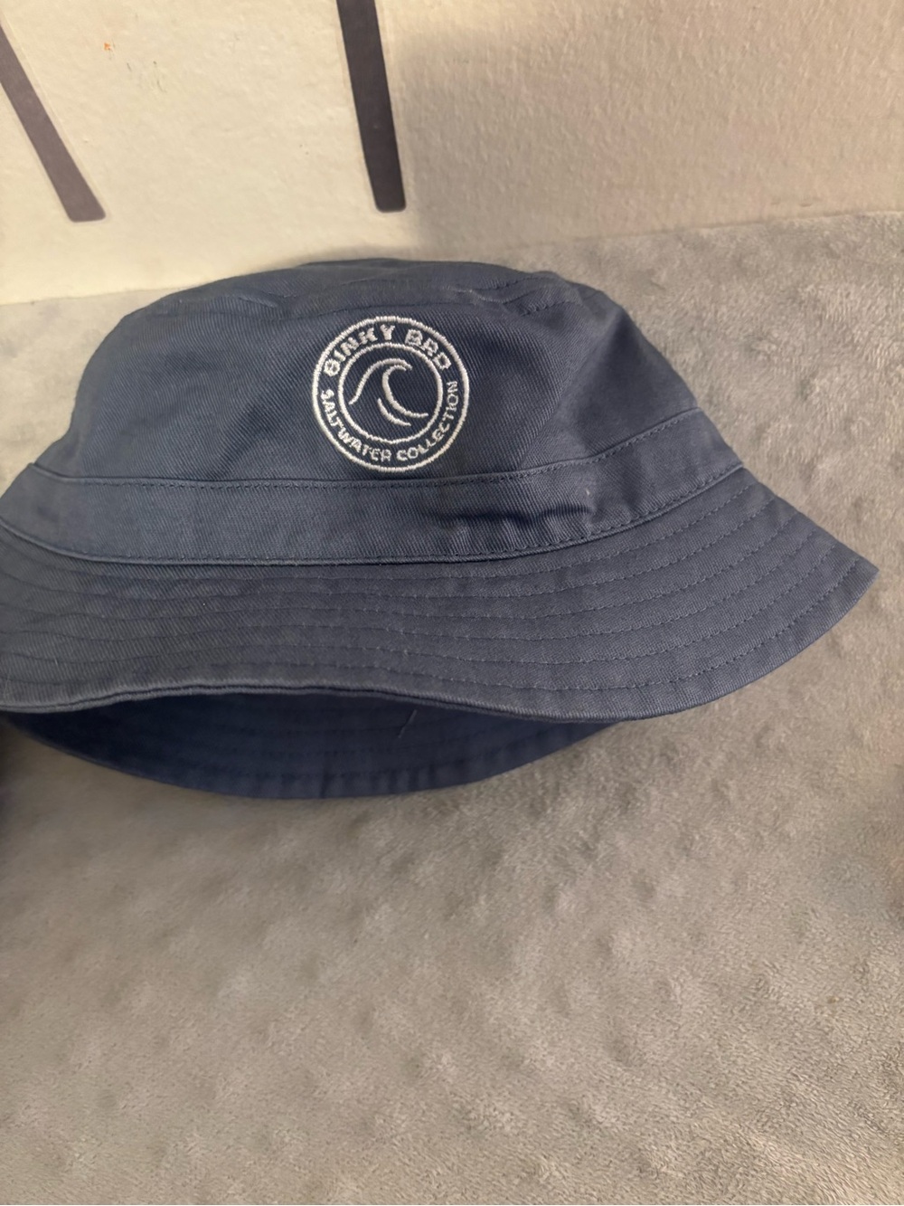 Kids Navy Bucket Hat with Surf Logo